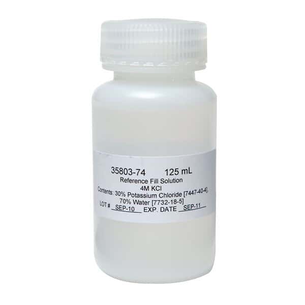 Environmental Express Oakton Reference fill solution, 4 M KCl saturated with AgCl, 125 mL bottle