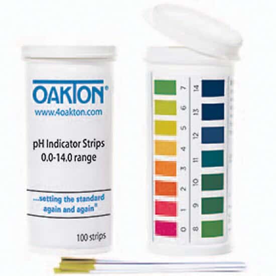 Environmental Express Oakton pH Indicator Strips, 0 to 14, 100/pk