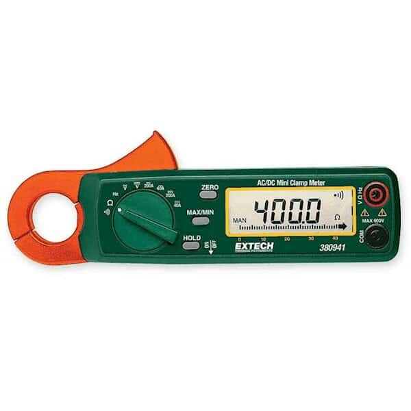 Extech 380941 DC/AC Clamp Meter, 200 Amp