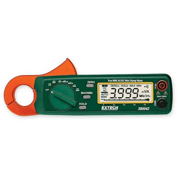 Extech 380942 True RMS AC/DC Clamp Meter, 30A