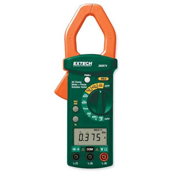 Extech 380974 Ac Clamp Meter/Phase Rotation Tester from ColeParmer