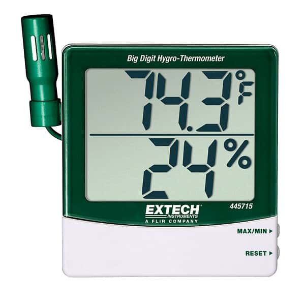 Extech Big Digit Thermohygrometer with Remote Probe