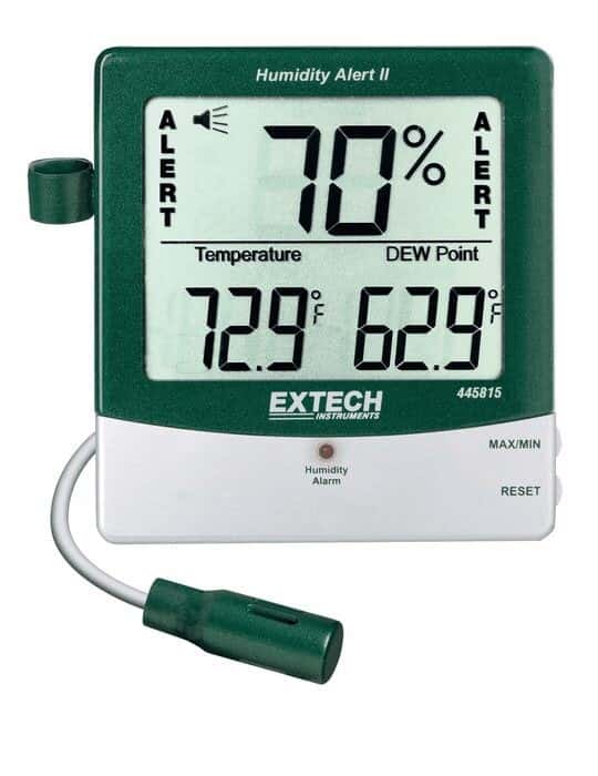 Extech Big Digit Thermohygrometer with Dew Point, Alarm, and Remote Probe