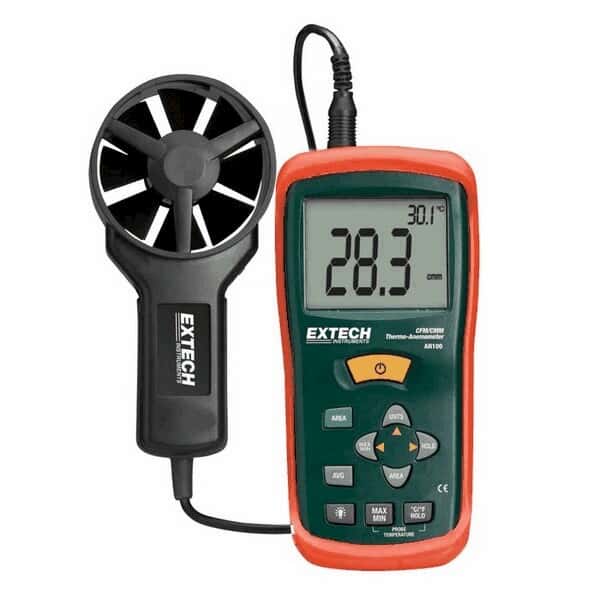 Extech AN100 EasyView CFM/CMM Vane Thermoanemometer,