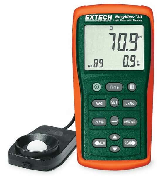 Extech EA33 Easyview Light Meter with Memory from ColeParmer