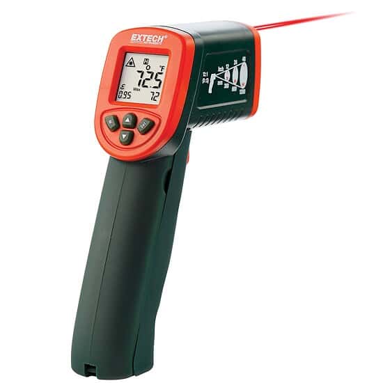 Extech IR267 High Temperature Infrared Thermometer -58 to 1112F (-50 to 600C) with Type K Input (D:S 12:1)