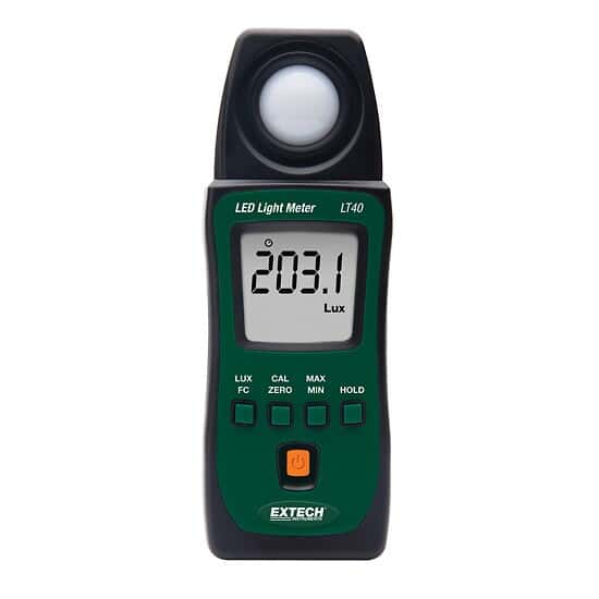 Extech LT40 Light Meter for White Led and Standard Lights