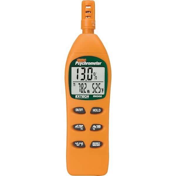 Extech RH300 Digital Psychrometer, 0 to 100% RH/, -4 to 122F