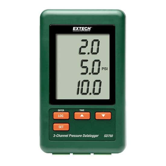 Extech SD750 Three Channel Pressure Data Logger from Cole-Parmer