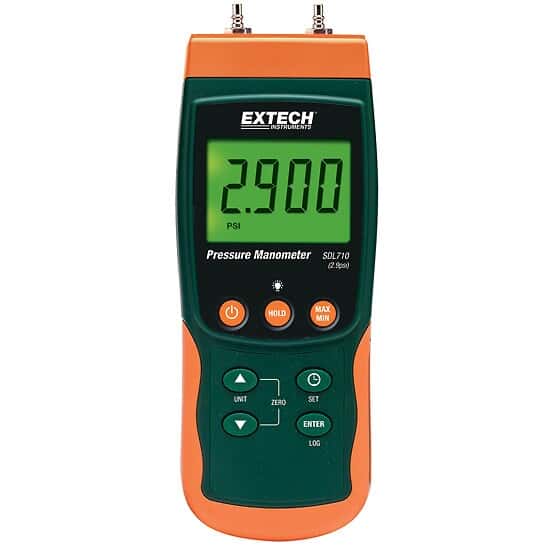 Extech SDL710 Differential Pressure Manometer Data Logger, 2.9 psi 
