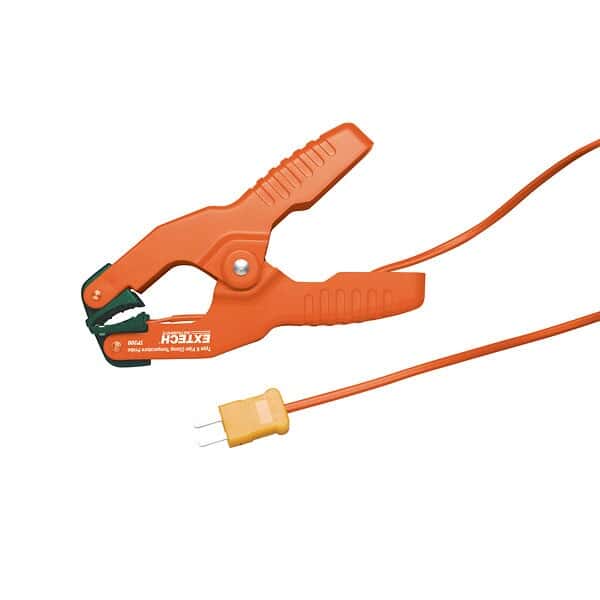 Extech TP200 Type-K, Pipe Clamp Probe with Spring-Loaded Jaw, Mini-Connector, 1/4