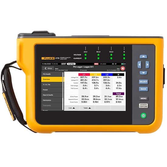 Fluke 1775/BASIC Three-Phase Power Quality Analyzer without Current Probes