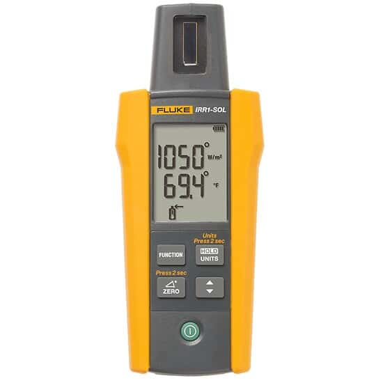 Fluke IRR1-SOL Solar Irradience Meter with Temperature Probe and Carry Case