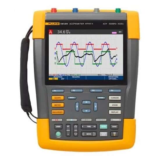 Fluke 190 Series III Color ScopeMeter® with 1 Yr Premium Care, 4 Channel, 500 MHz
