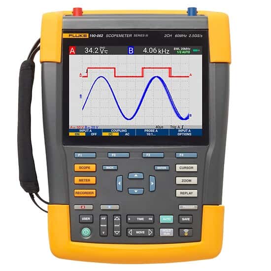 Fluke 190 Series III Color ScopeMeter®,  4 Channel, 500 MHz