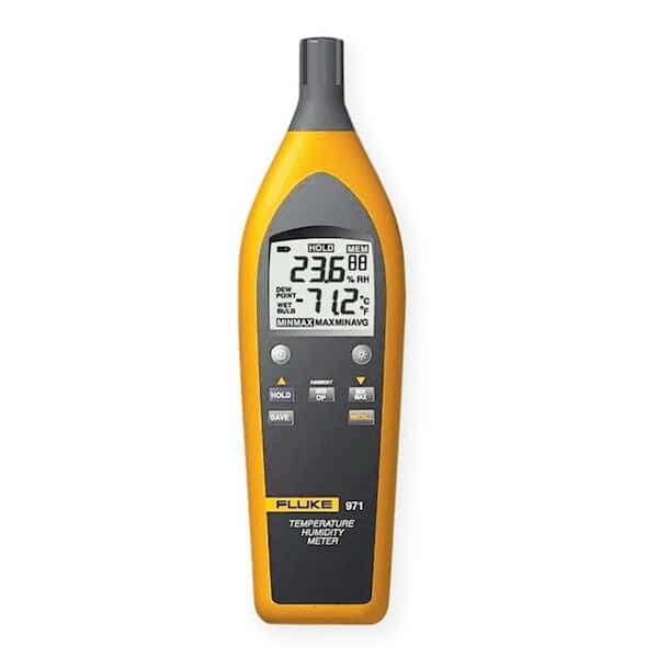 Fluke 971 Thermohygrometer, 5 to 95% RH/, -4 to 140F