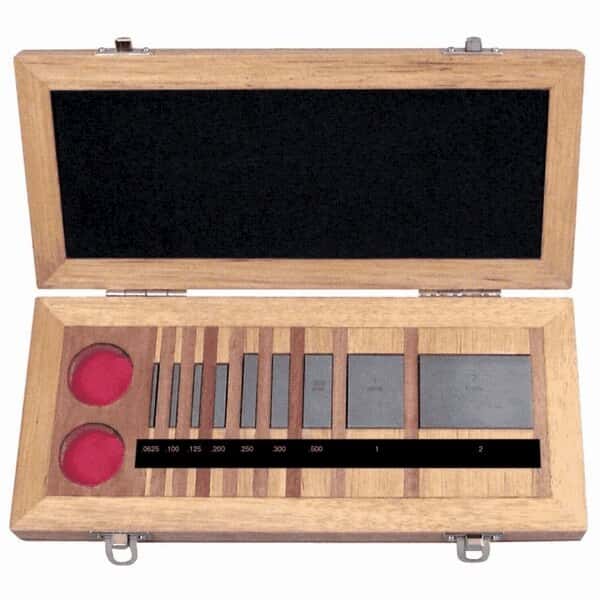 Fowler 53670002 Micrometer Calibration Set; 9 Steel Gauge Blocks from