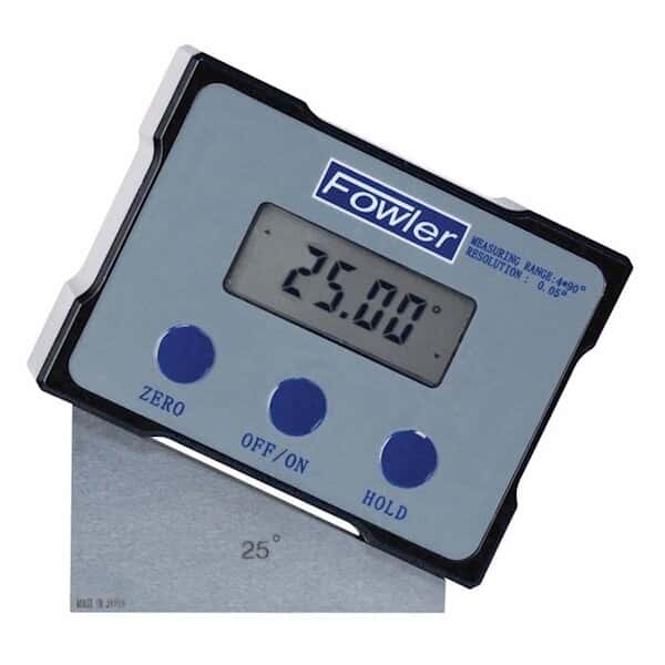 Fowler 54422444 Digi-Level Electronic Protractor, 0 to 360 ° (4 x 90 °) range