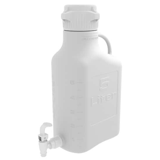 Foxx Life Sciences 152-1211-OEM-CP Carboy, HDPE, 83 mm Cap, Spigot; 5 L