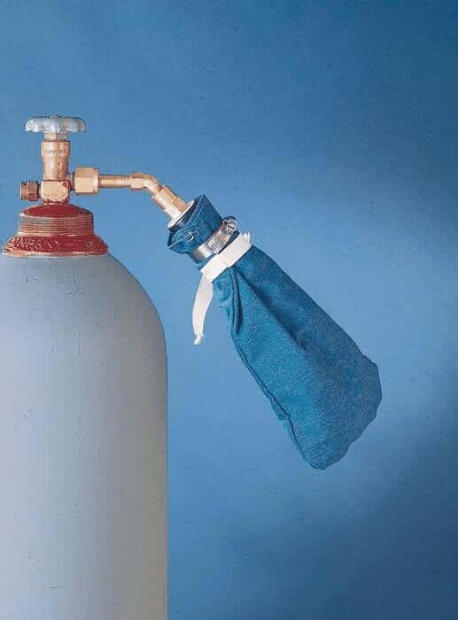 Frigimat Junior Dry Ice Maker; Collection Bag, Clamp, and Plastic Cone