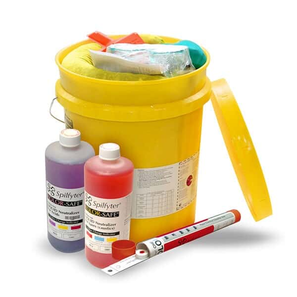 Fytertech Spilfyter Grab & Go Acid/Base Bucket Spill Kit