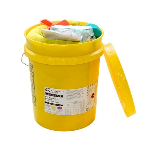 Fytertech Spilfyter Grab & Go Acid Bucket Spill Kit, Dry Formula