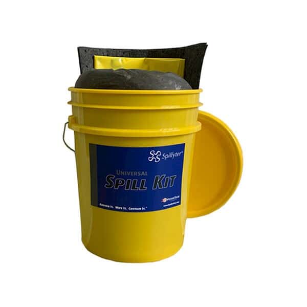 Fytertech Spilfyter Grab & Go Universal Bucket Spill Kit, Absorbs 4 gallons
