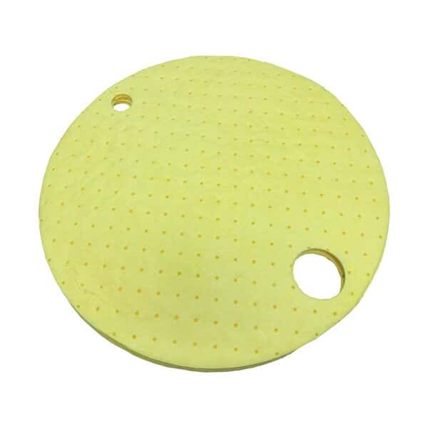 Fytertech Spilfyter Hazmat Yellow Drum Top Spill Pad, Heavy-Weight, 22