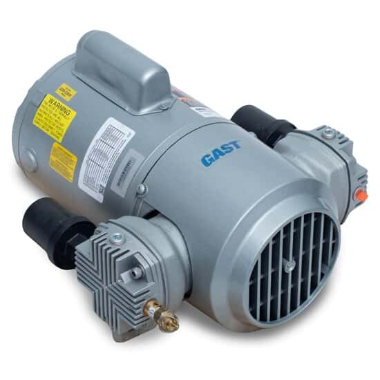 Gast 4HCC-10-M450X Oilless Air Compressor, Piston compressor pump, 3.5 cfm, 115/230 VAC