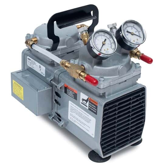 Gast DAA-V715-EB High-Capacity Vacuum Pump, with Gauge, Regulator, and Relief; 2.2 cfm, 25.5
