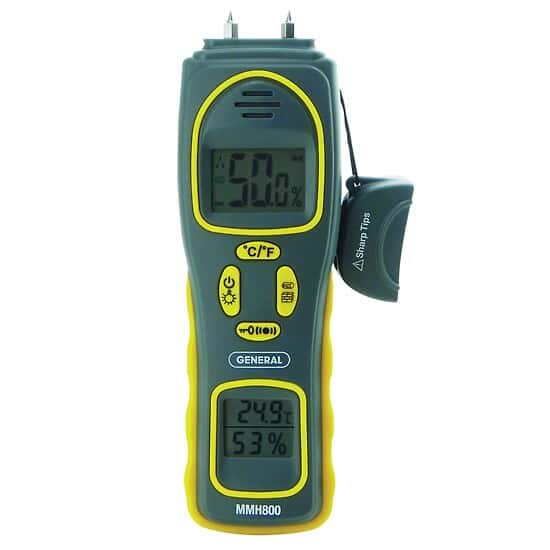 General Tools MMH800 Pin/Pinless Digital Moisture Meter with