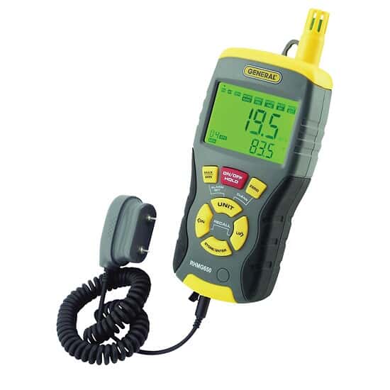 General Tools RHMG650 9in1 Pin/Pinless Digital Moisture Meter with