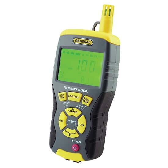 General Tools RHMG700DL 14in1 Pin/Pinless Digital Moisture Meter with