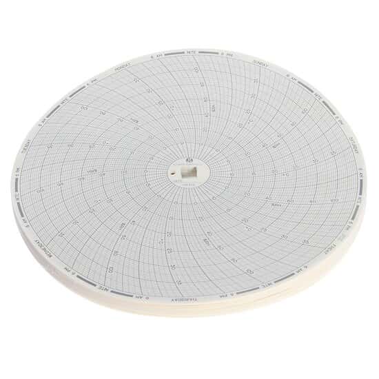 Graphic Controls 8" Circular Chart Recorder Paper, 5 to 40°C / 20 to
