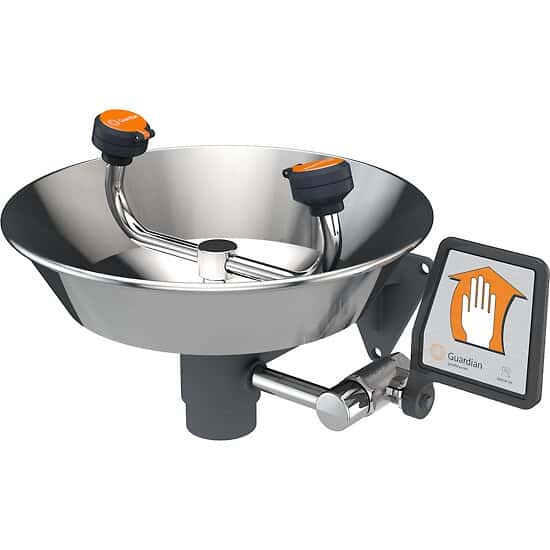 Guardian Equipment G1814 Wall Mount Eye Wash, Stainless Steel