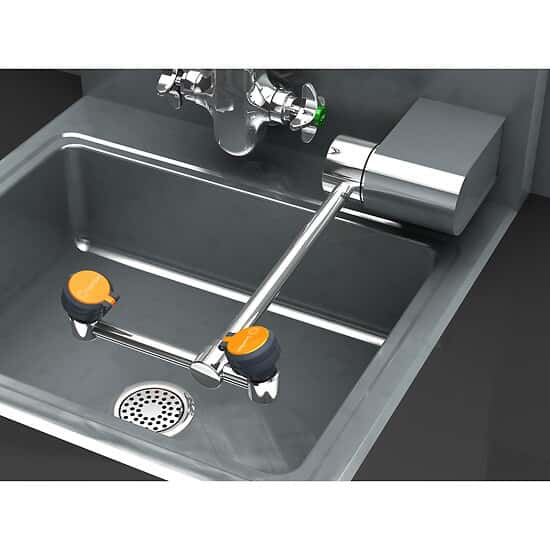 Guardian Equipment G1848LH-L AutoFlow Wall-Mount Eyewash, Chrome-plated brass