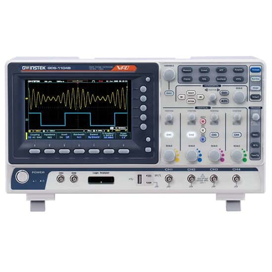 GW Instek GDS-1104B Digital Storage Oscilloscope, 100 MHz, 4 channel, 100-240VAC