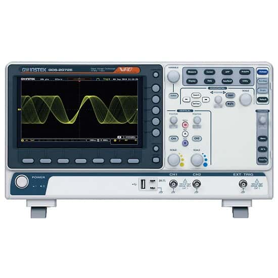 GW Instek GDS-2102E Digital Storage Oscilloscope, 100 MHz, 2-channel