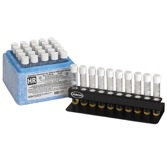 Hach 21259-25 COD Test Kit, High Range, 0 to 1500 ppm from