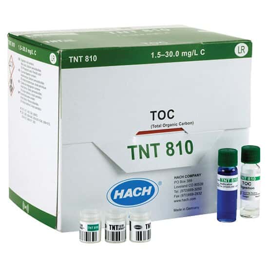 Hach TNT810 TNTplus® Spectrophotometer Chemistry, Low Range TOC, 1.5 to 30 mg/L; 25/PK