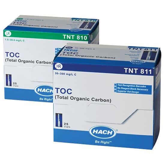 Hach TNT811 TNTplus® Spectrophotometer Chemistry, High Range TOC, 30 to 300 mg/L; 25/PK