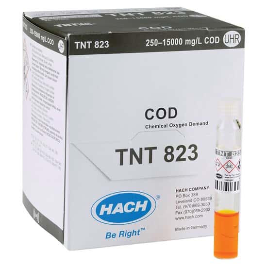 Hach TNT82306 TNTplus® Spectrophotometer Chemistry, Ultra High Range COD, 250 to 15000 mg/L; 150/PK
