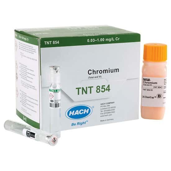 Hach TNT854 TNTplus® Spectrophotometer Chemistry, Chromium, 0.03 to 1 mg/L; 25/PK