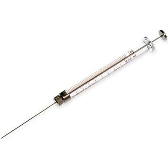 Hamilton Gastight® Syringe, Small Hub Removable Needle, Blunt Tip, 50 µL, 22s G from ColeParmer