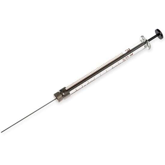 Hamilton Gastight® Syringe, Large Hub Removable Needle, Blunt Tip, 250 µL, 22 G