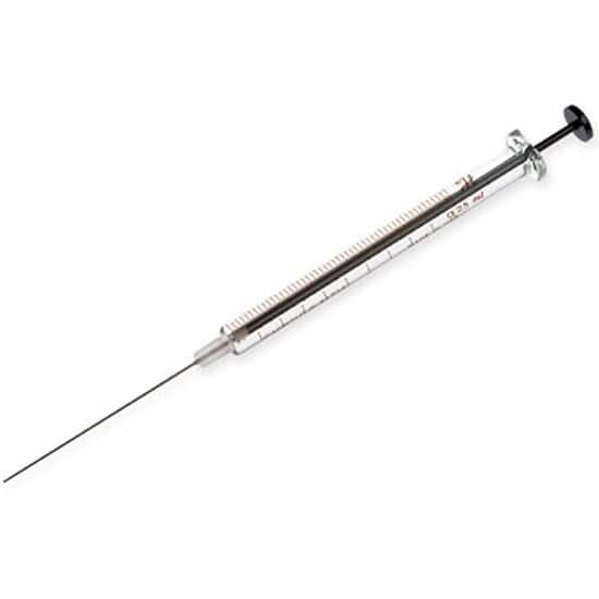 Hamilton 1725 Gastight Syringe, 250 uL, cemented needle, 22 G, 2" blunt