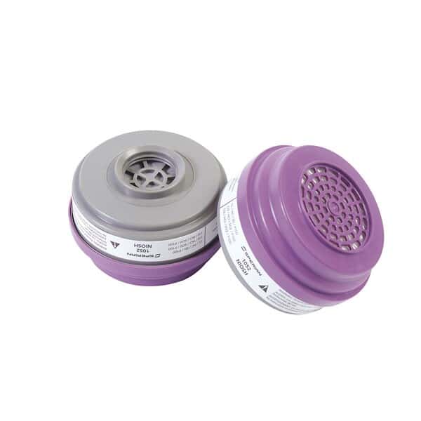 Honeywell 105310 Respirator Cartridges, Organic Vapor/Acid Gases, with