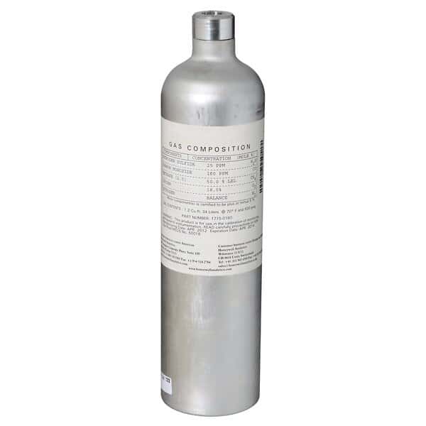 Honeywell CGQ34 Calibration Gases, Fourgas mix CH4/O2 (20.9)/H2S/CO