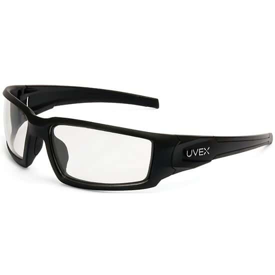Honeywell S2940HS Uvex Hypershock Safety Glasses, Matte Black Frame, Clear, Hydroshield Antifog Lens; 10/BX
