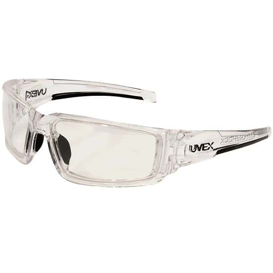 Honeywell S2970HS Uvex Hypershock Safety Glasses, Clear Frame, Clear, HydroShield Antifog Lens; 10/BX